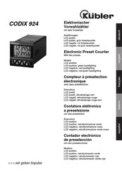 Kübler CODIX 924 Manual De Instrucciones