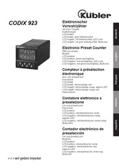 Kübler CODIX 923 Manual De Instrucciones