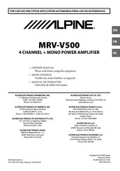 Alpine MRV-V500 Manual De Operación