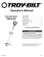 Troy-Bilt TB575 EC Manual De Operador