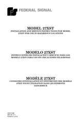 Federal Signal 27XST Instrucciones De Instalación Y Servicio