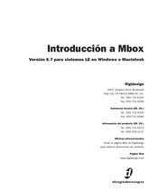 DigiDesign Mbox Manual De Instrucciones