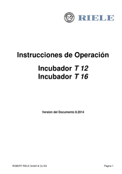 Riele T 16 Instrucciones De Operación