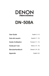 Denon Professional DN-508A Guia Del Usuario