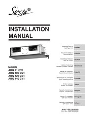 Siesta ABQ 125 CV1 Manual De Instalación