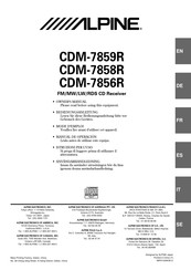 Alpine CDM-7856R Manual De Operación
