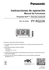 Panasonic PT-RQ22K Instrucciones De Operación