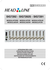 Fracarro Head Line SIG7282S Instrucciones De Uso