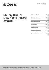 Sony BDV-EF1100 Guía De Referencia