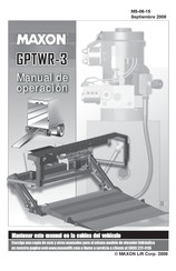 Maxon GPTWR-3 Manual De Operación
