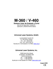 Universal Laser Systems M-360 Manual De Seguridad, Instalación, Operación Y Mantenimiento Básico