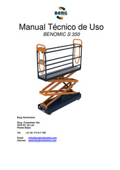 BERG BENOMIC S 350 Manual Técnico De Uso