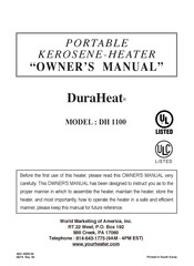 DuraHeat DH 1100 Manual Del Propietário