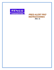 Renco PREG-ALERT PRO Manual De Instrucciones