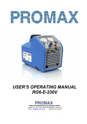 Promax RG6-E-230V Manual De Instrucciones