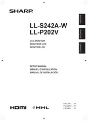 Sharp LL-P202V Manual De Instalación