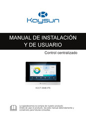 Kaysun KCCT-384B IPS Manual De Instalación Y De Usuario