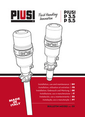 Piusi P 3.5 Instalación Uso Y Mantenimiento