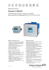 Endress+Hauser Prosonic S FMU90 Información Técnica