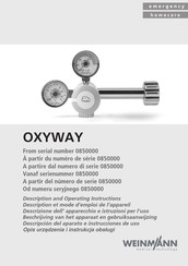 Weinmann OXYWAY 0850000 Serie Descripción Del Aparato E Instrucciones De Uso