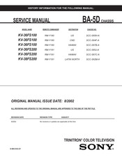Sony TRINITRON KV-36FS200 Manual De Servicio