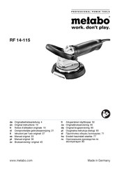 Metabo RF 14-115 Manual Original