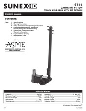 Sunex HD 6744 El Manual Del Propietario