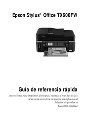 Epson Stylus Office TX600FW Guía De Referencia Rápida