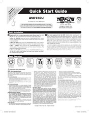 Tripp-Lite AVR750U Guia De Inicio Rapido