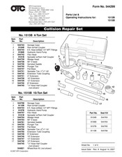 OTC 1513B Lista De Piezas E Instrucciones De Funcionamiento