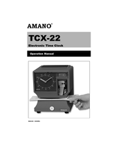 Amano TCX-22 Operación Manual