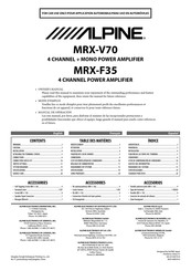 Alpine MRX-F35 Manual De Operación