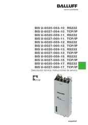 Balluff BIS U-6020-059-12_RS232 Serie Descripción Técnica, Instrucciones De Servicio