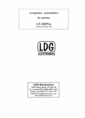 LDG Electronics AT-200Pro Manual De Instrucciones