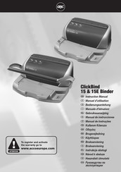 GBC ClickBind 15E Manual De Instrucciones