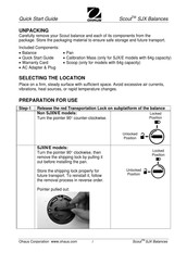 OHAUS Scout SJXN/E Serie Guia De Inicio Rapido