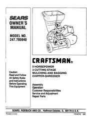 Sears Craftsman 247.795940 Manual Del Propietário