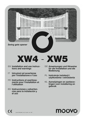 moovo XW4 Instrucciones Y Advertencias Para La Instalación Y El Uso