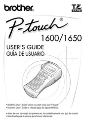 Brother P-touch 1650 Guía De Usuario