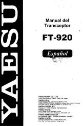 Yaesu Musen FT-920 Manual De Instrucciones