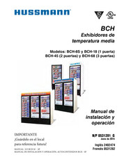 Hussmann BCH-68 Manual De Instalación Y Operación