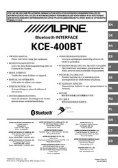 Alpine KCE-400BT Manual De Operación