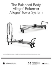 Balanced Body Allegro Tower System Manual De Instrucciones