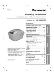 Panasonic SR-AFM187 Instrucciones De Operación