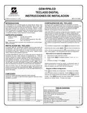 NAPCO GEM-RP8LCD Instrucciones De Instalación