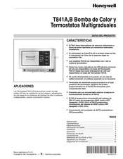 Honeywell T841A Manual De Instrucciones