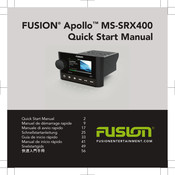 Fusion Apollo MS-SRX400 Manual De Inicio Rápido