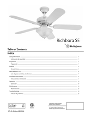 Westinghouse Richboro SE Manual De Instrucciones