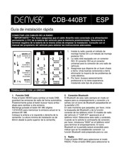 Denver CDB-440BT Guía De Instalación Rápida