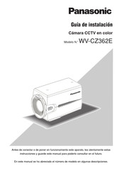 Panasonic WV-CZ362E Guia De Instalacion